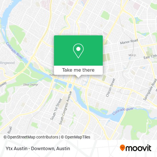 Mapa de Ytx Austin - Downtown