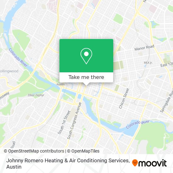 Johnny Romero Heating & Air Conditioning Services map