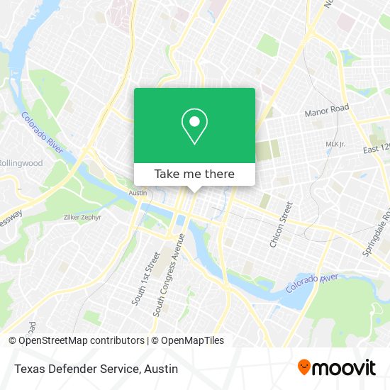 Texas Defender Service map