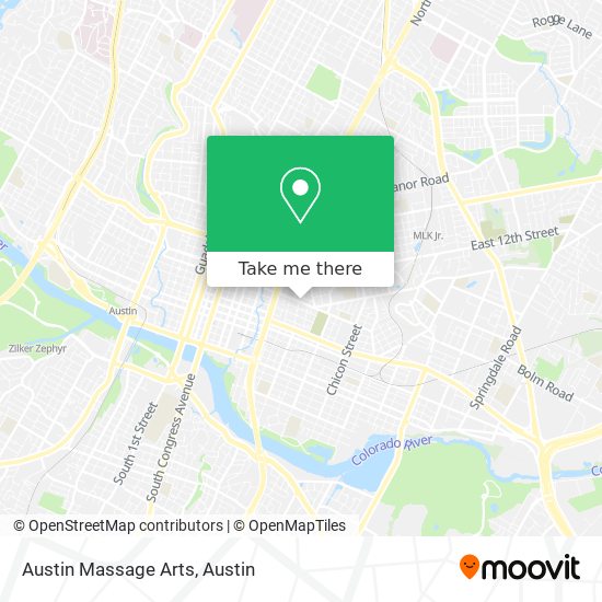 Austin Massage Arts map