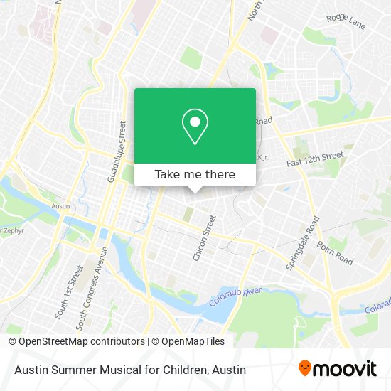 Austin Summer Musical for Children map