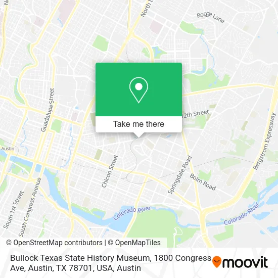 Bullock Texas State History Museum, 1800 Congress Ave, Austin, TX 78701, USA map