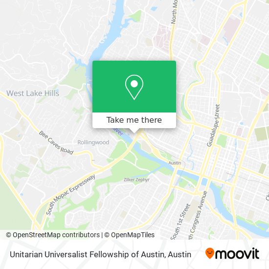 Mapa de Unitarian Universalist Fellowship of Austin