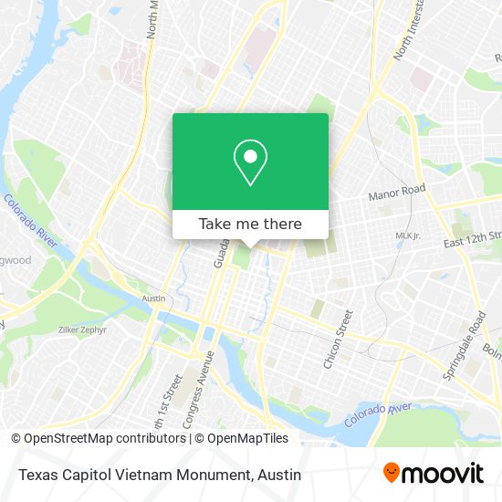 Texas Capitol Vietnam Monument map