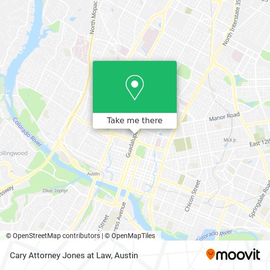 Cary Attorney Jones at Law map