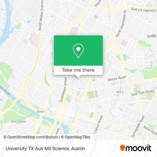 University TX Aus Mil Science map