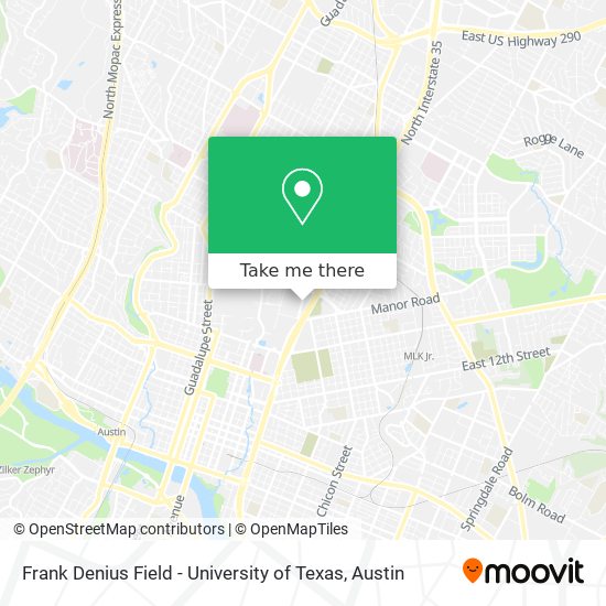 Frank Denius Field - University of Texas map