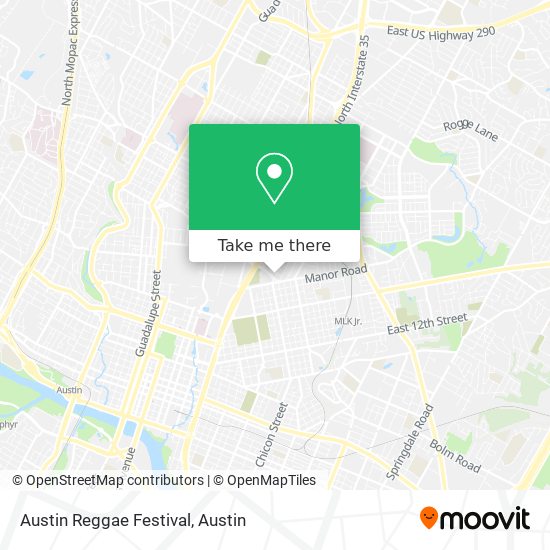 Austin Reggae Festival map