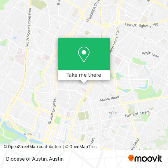 Mapa de Diocese of Austin