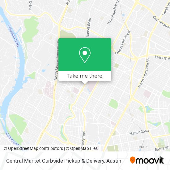 Central Market Curbside Pickup & Delivery map
