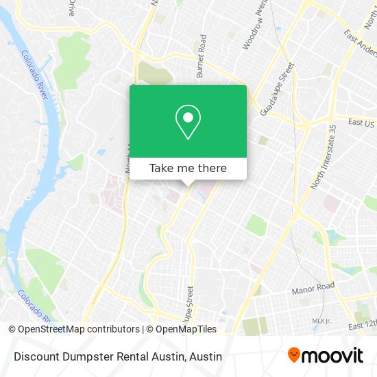 Discount Dumpster Rental Austin map