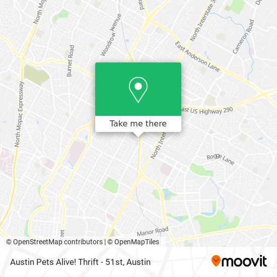 Mapa de Austin Pets Alive! Thrift - 51st