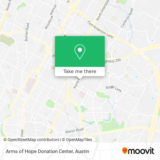 Arms of Hope Donation Center map