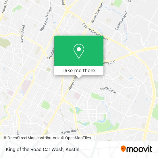 King of the Road Car Wash map