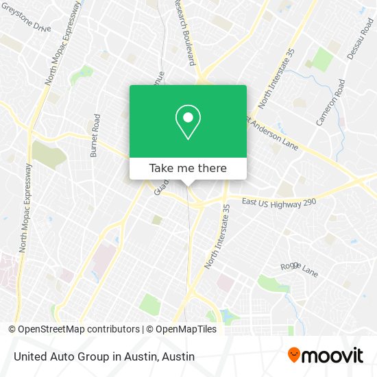 United Auto Group in Austin map