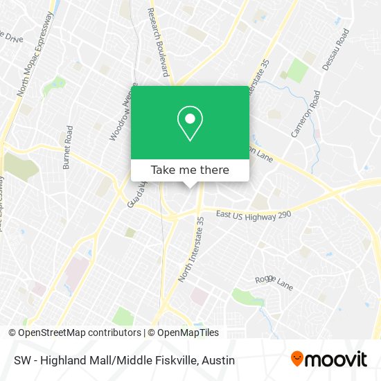 Mapa de SW - Highland Mall / Middle Fiskville
