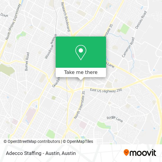 Adecco Staffing - Austin map