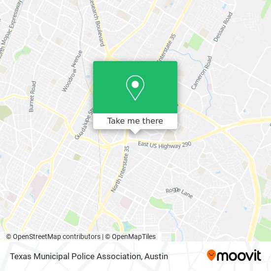 Texas Municipal Police Association map