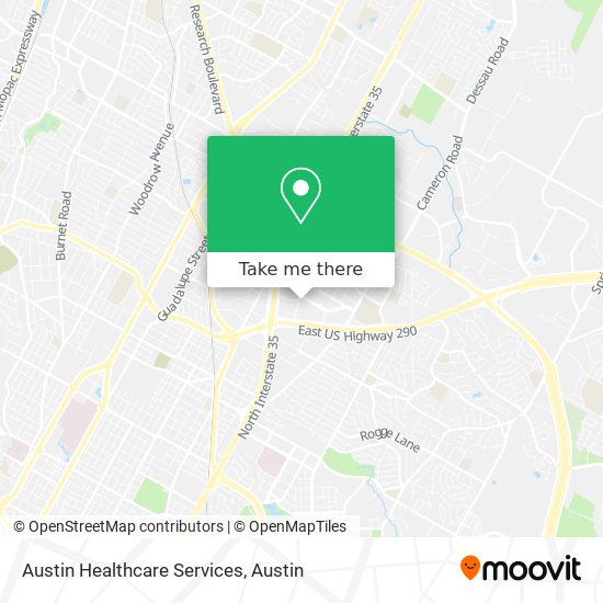 Austin Healthcare Services map