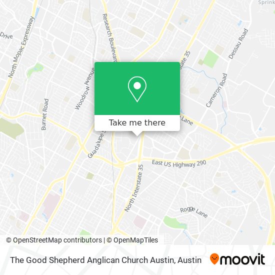 The Good Shepherd Anglican Church Austin map