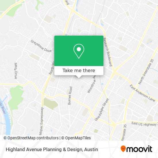 Highland Avenue Planning & Design map