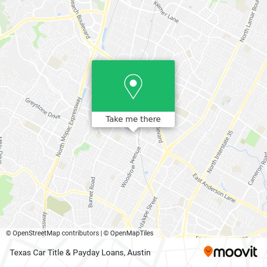 Mapa de Texas Car Title & Payday Loans