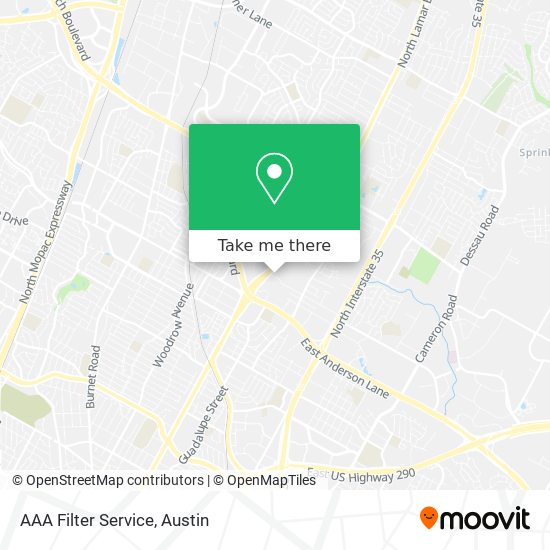 Mapa de AAA Filter Service