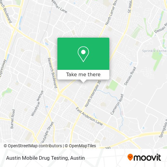 Mapa de Austin Mobile Drug Testing