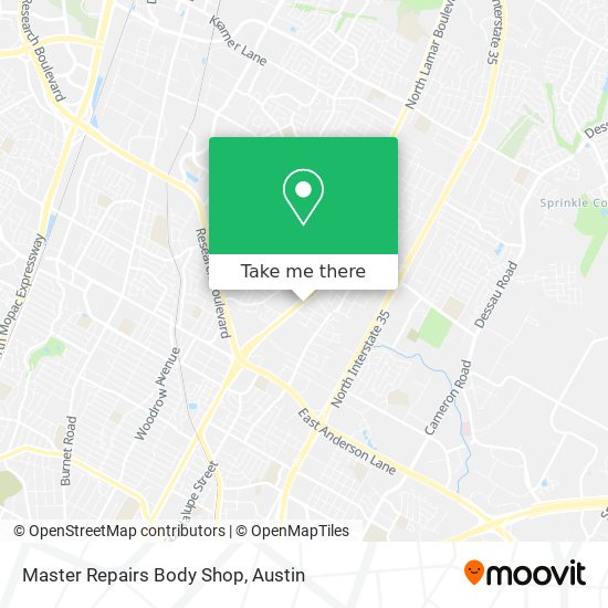 Mapa de Master Repairs Body Shop
