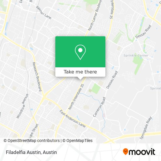 Mapa de Filadelfia Austin