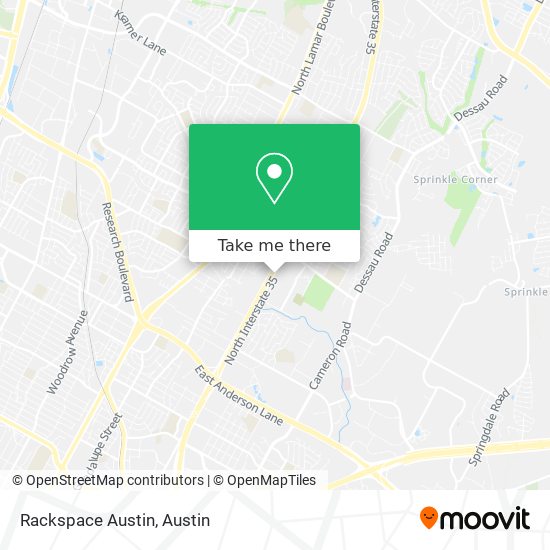 Mapa de Rackspace Austin