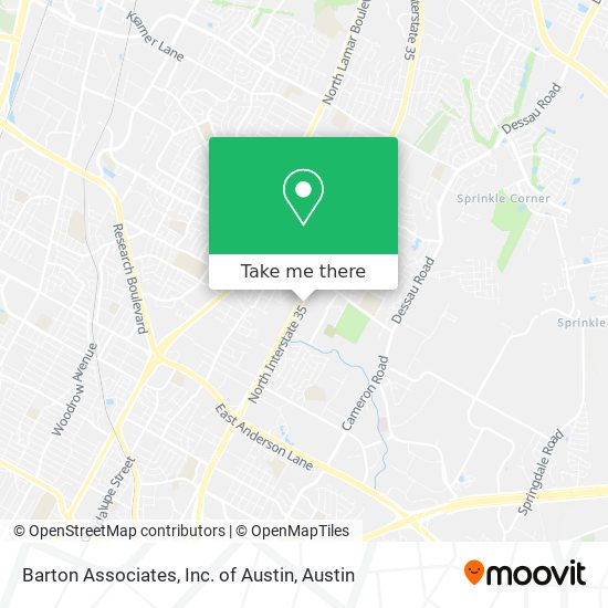 Mapa de Barton Associates, Inc. of Austin