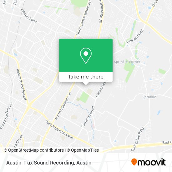 Austin Trax Sound Recording map
