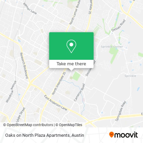 Oaks on North Plaza Apartments map