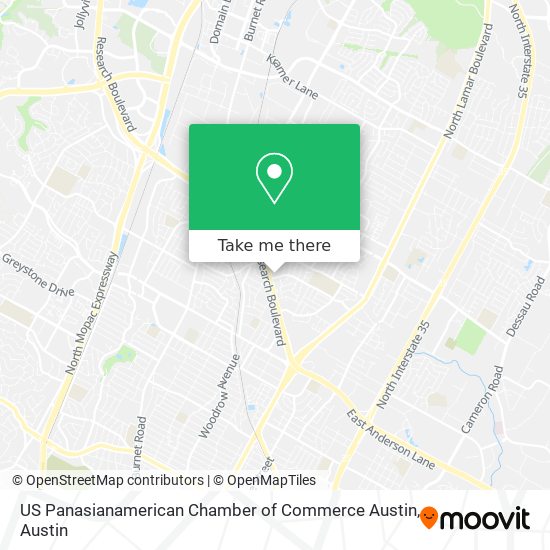 Mapa de US Panasianamerican Chamber of Commerce Austin