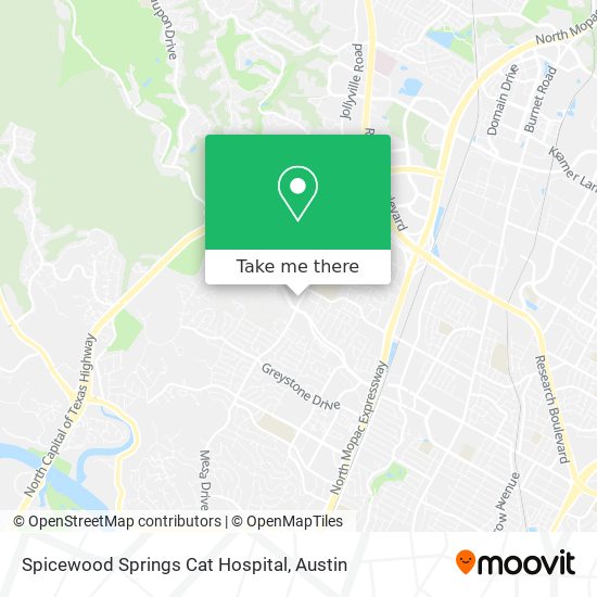 Spicewood Springs Cat Hospital map