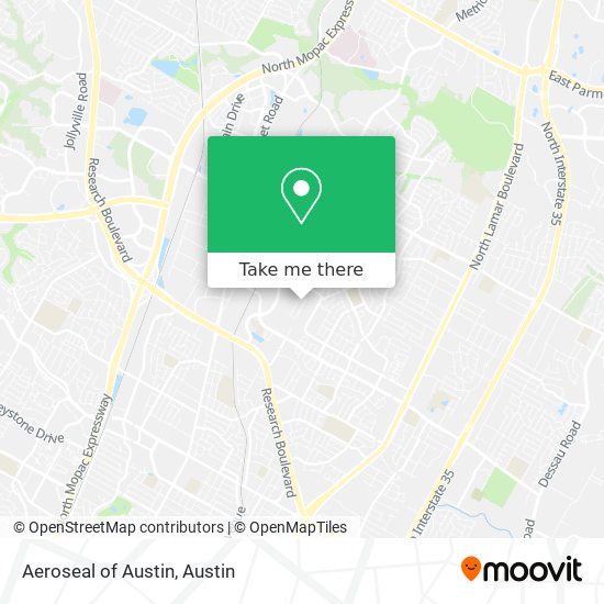 Aeroseal of Austin map