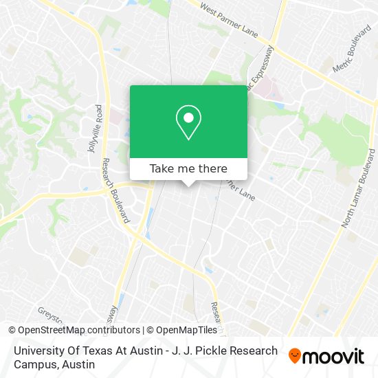Mapa de University Of Texas At Austin - J. J. Pickle Research Campus