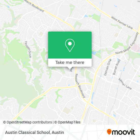 Austin Classical School map