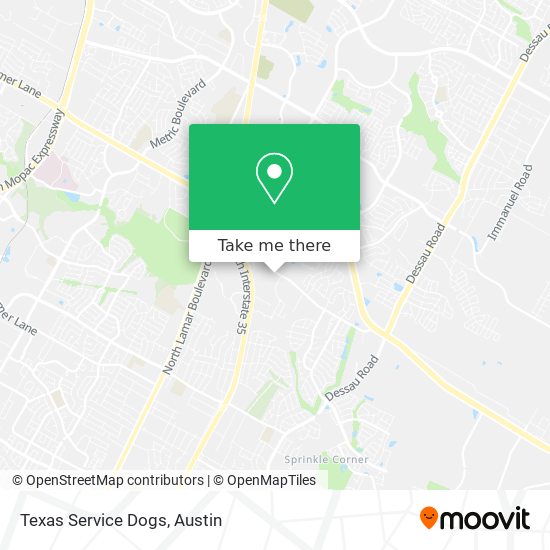 Mapa de Texas Service Dogs