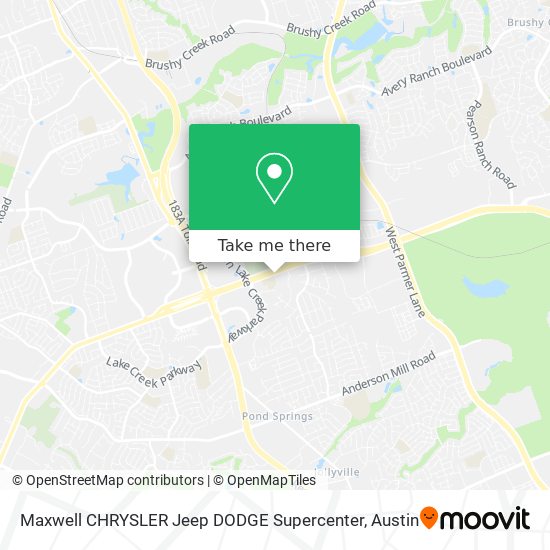 Maxwell CHRYSLER Jeep DODGE Supercenter map