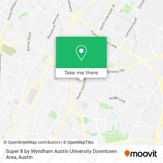 Super 8 by Wyndham Austin University Downtown Area map
