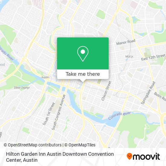 Mapa de Hilton Garden Inn Austin Downtown Convention Center