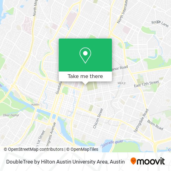 Mapa de DoubleTree by Hilton Austin University Area