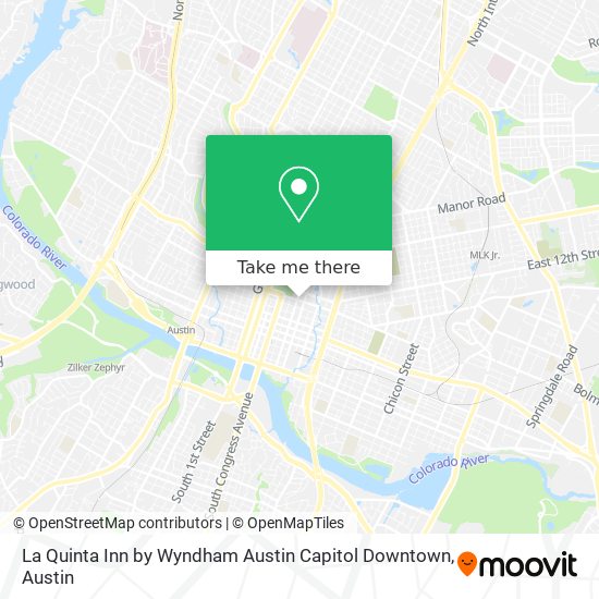 Mapa de La Quinta Inn by Wyndham Austin Capitol Downtown