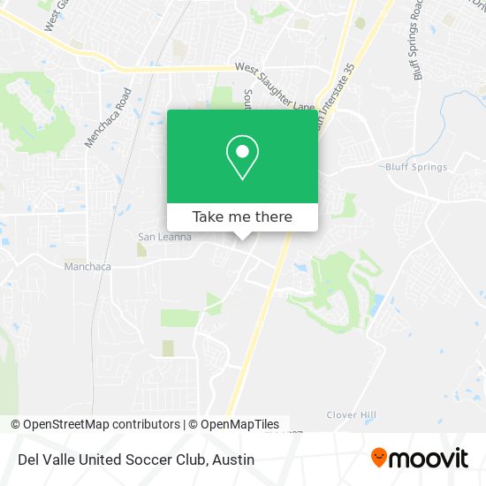 Del Valle United Soccer Club map