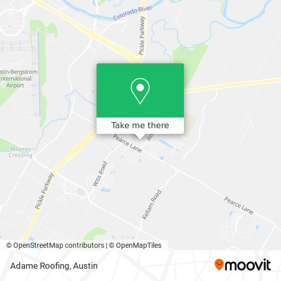 Adame Roofing map