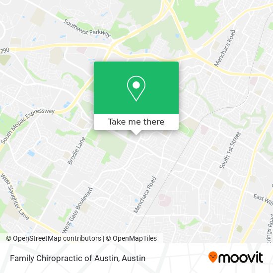 Family Chiropractic of Austin map