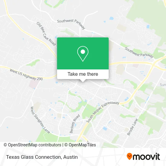 Texas Glass Connection map