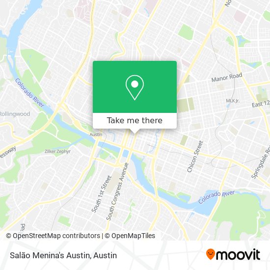 Salão Menina's Austin map
